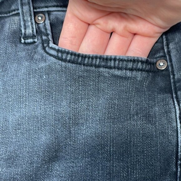 Free People Jeans Skinny Faded Denim Dark Gray Size 28 - Picture 6 of 11